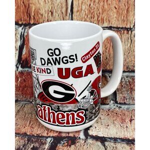 NEW University of Georgia Bulldogs UGA Dawgs Coffee Tea Cup Mug Athens White